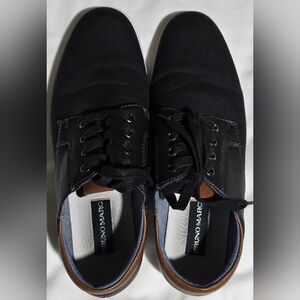 Bruno Marc Riviera (Sz 8) Men's Oxford Black Leather Shoes, Low Top Lace Up